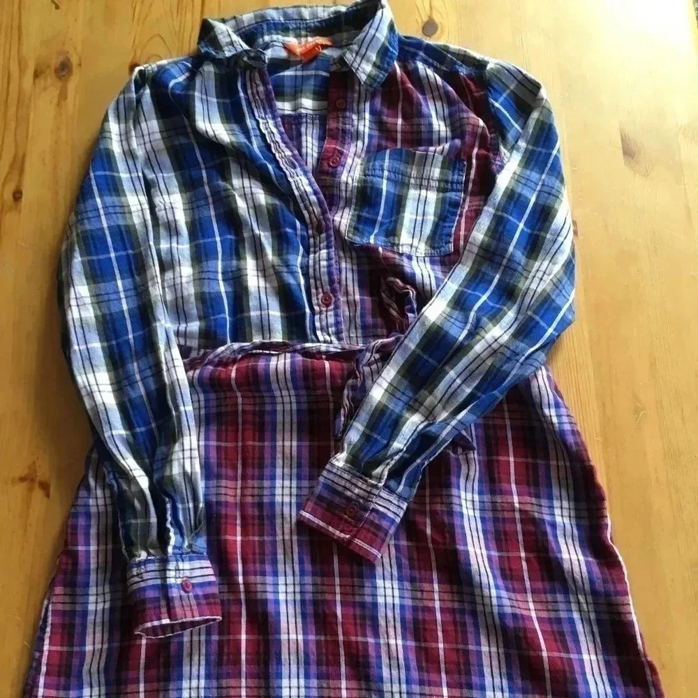 Plaid shirt dress